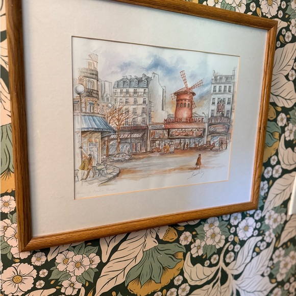 VTG Charming Paris Street Scene Signed Art - Picture 3 of 5